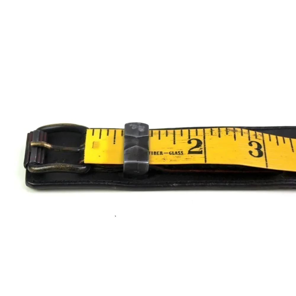 Gianni Versace BLACK REAL LEATHER 1 3/8